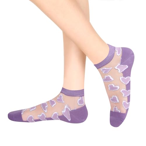 Image of Benefeet Sox Womens Sheer Socks Girls Lace Mesh Ankle Socks Transparent See Through Summer Sock Ultra Thin Nylon Short Sock