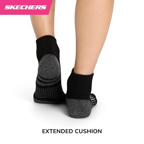 Image of Skechers Women's 8-pack Work Collection High Quarter Crew Socks, Extra Cushion & Mesh Ventilation