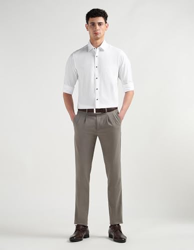 Image of Arrow Classic Slim Fit Mens Formal Shirt - 100% Cotton, Breathable & Comfortable, Full Sleeves Shirts for Men