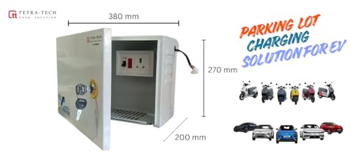 Image of Anchor & POLYCAB Standard Materials for EV Charger Safety Box, Suitable for All Brand Electric Scooters & Cars to Safe Charging at Parking lot. with safty Lock,Gasket,wall mounting (20, Amps)