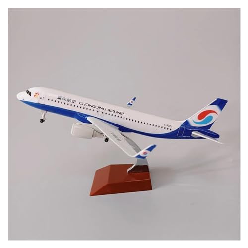 Avión de colección A320 de aleación metálica con acabado vintage diecast de 20cm