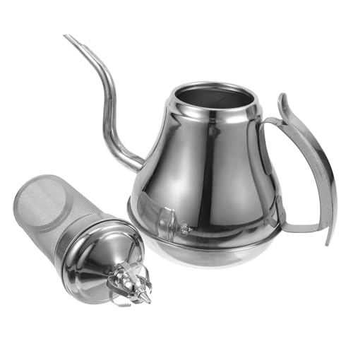 SHOWERORO Edelstahl Wasserkocher Für Herd Mit Sieb Infuser Haushalt Tee Wasserkocher Klassische Tischdekoration Für Schreibtisch Zubehör SHOWERORO Edelstahl Wasserkocher Für Herd Mit Sieb Infuser Haushalt Tee Wasserkocher Klassische Tischdekoration Für Schreibtisch Zubehör