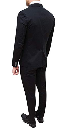 Costume sartoriale noir en coton de qualité supérieure - 3