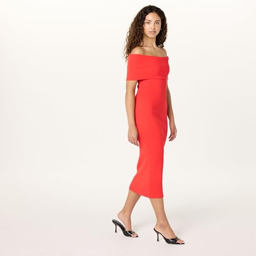 Image of The Drop Womens Lora Off The Shoulder Midi Sheath Dress