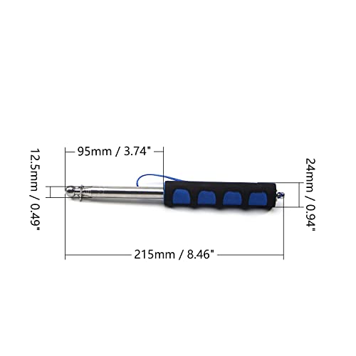 Image of Othmro 2Pcs Hollow Telescopic Teachers Pointer, Teaching Pointer Stick for Classroom, Metal Hand Retractable Pointer Extended Length 39.4 inch, Handheld Presenter Whiteboard Pointer (Blue)