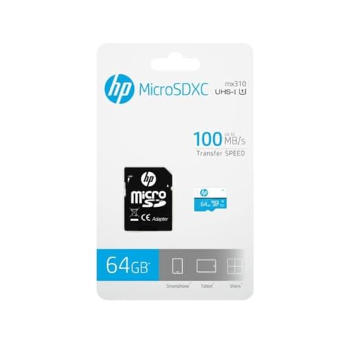 Micro Sd Hp 64Gb Class 10 100Mb/S + Adattatore