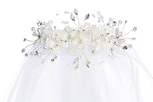 Pink Princess Girls First Communion Veil - 1st Communion Veil Holy - Head Pieces for Catholic Accessories - Velos de Primera Comunion4