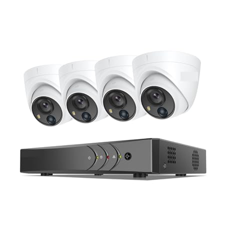 LBNVBC de cámaras de Seguridad 8CH 5MP 5MP Lite 5IN1 H.265 + DVR con 4 Uds 5MP PIR HD EXIR Dome IP67 Kit de vigilancia CCTV(2T)