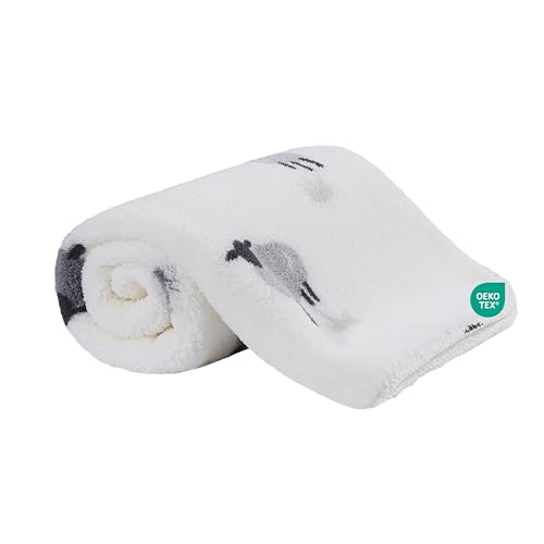 Image of Soft Cozy Sherpa Fleece Baby Blankets Animal Pattern Fluffy Plush Receiving Blanket for Newborn Infant Toddler Thick Warm Crib Stroller Blanket for Boys Girls 30"x40" White Sheep