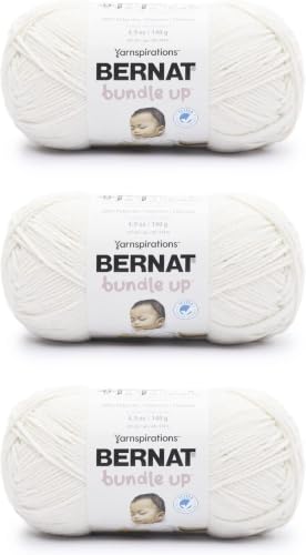 Image of Bernat Bundle Up Marshmallow Yarn of 141g /5oz - Polyester - 4 Medium (Worsted) - 267 Yards - Knitting, Crocheting & Crafts (Pack of 36)