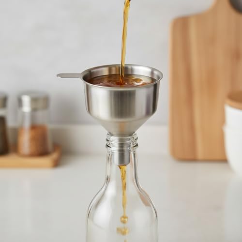 Silber Mini Edelstahl Kleine Mund Trichter zum Befüllen Flachmann Schmale Flaschen Bar Weinflasche Bar Zubehör