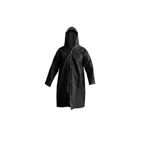 2 Capa De Chuva C/capuz Pvc Forrado Grande Resistente Preta
