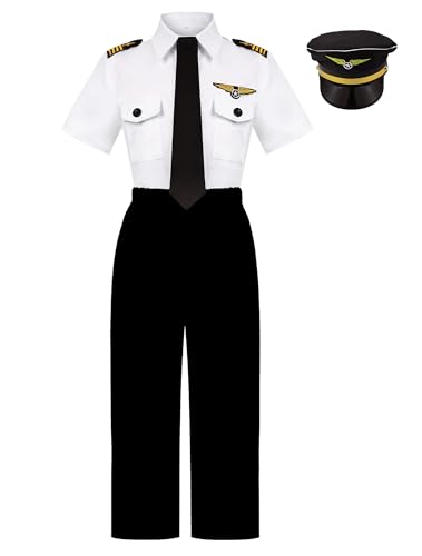 Disfraz Completo de Piloto para Niños 9-10 Años miniatura 7