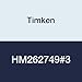 Timken HM262749#3 Tapered Roller Bearing, Single Cone, Precision Tolerance, Straight Bore, Steel, Inch, 13.6250" ID, 3.7500" Width