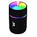 Bunte Cool Mini Luftbefeuchter, USB Personal Desktop Luftbefeuchter für Auto, Büro Zimmer, Schlafzimmer, etc. Automatische Abschaltung, 2 Nebelmodi, superleise (Schwarz), (CB20220108)