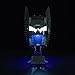 CALEN Zestaw oświetlenia LED z pudełkiem na baterie do kasku Lego 76182 Batman - sterowany tabliczką znamionową (tylko w zestawie LED, bez zestawu LEGO) (lodowy niebieski)