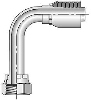 Parker 1J743-10-10 Adapter 45 Deg 5/8 Seal-Lok Swivel X 5/8 Hose Steel