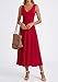 PRETTYGARDEN Women's Summer Casual Dresses 2026 Spring Sleeveless V Neck Knit Midi Business Work A Line Cocktail Dress(Red,Large)