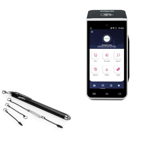 BoxWave Stylus Pen Compatible with Verifone X990 - EverTouch Capacitive Stylus, Fiber Tip Capacitive Stylus Pen - Jet Black