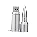 RAOYI 64G USB Flash Drive USB 2.0 Metal Memory Stick Pen Drive Thumb Drive Zip Drive with Key Chain (Silver)
