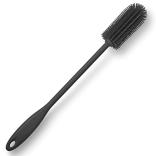 image for Purtribe Silicone Bottle Brush, Water Bottle Cleaner Brush with Long H