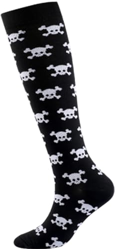 Image of Women's Knee High Compression Socks for Running Work Support Nurses Pregnancy Travel,Colorful Over The Calf Socks,#W402