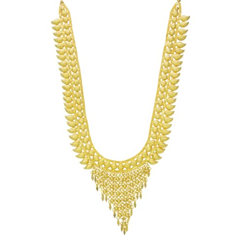 Image of Kollam Supreme Elegant Gold Plated Bridal Mango Long Necklace for Women