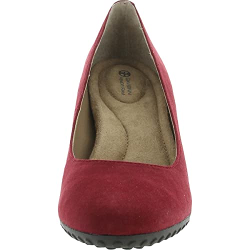 Giani Bernini Womens Tavetti Suede Slip On Block Heels Red 6.5 Medium (B,M)2