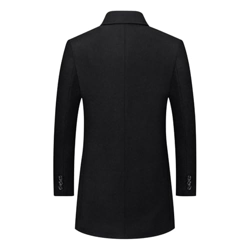 Men's Business Coat Long Blazer Jacket Casual Knit Sport Coat Regular Fit Suit Jackets Fall Outwear2