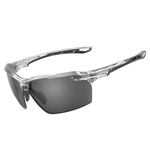 KAPVOE Sports Sunglasses Polarized Cycling Glasses Baseball Running Mountain Bike Triathlon Golf MTB for Men Women - K87