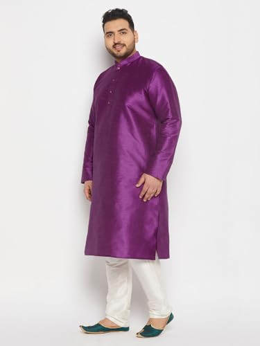 Image of Vastramay Plus Men's Silk Blend Kurta Pyjama Set