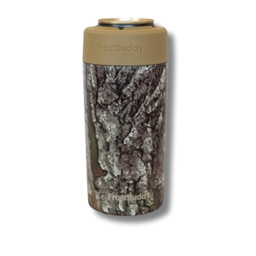 Image of Frost Buddy Universal Can Cooler - Fits all - Stainless Steel Can Cooler for 12 oz & 16 oz Regular or Slim Cans & Bottles - Stainless Steel (RealTree APX)