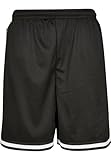 Urban Classics Hombre Premium Stripes Mesh Shorts Pantalones Cortos Not Applicable, Negro (Black 00007), 50 (Talla del Fabricante: Small)
