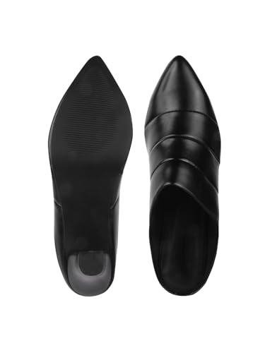 Image of TRYME Fashion Pointed for Party and Formal Occasions Mules Cone Block Heel Sandals for Girls & Women