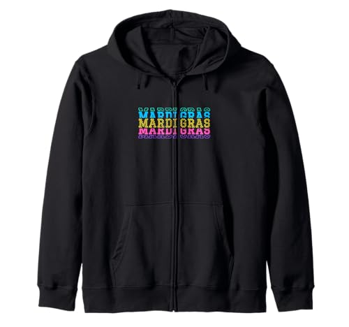 Mardi Gras - Disfraz retro de carnaval para amantes de Mardi Gras Sudadera con Capucha