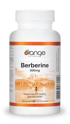 Orange Naturals Berberine 500mg - 60 Vegetarian Capsules - Berberine Supplement - Berberine HCL - Natural Metabolic Support