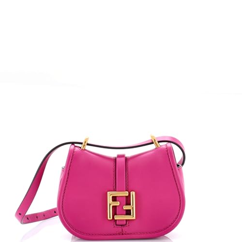 Fendi C'mon Leather Shoulder Bag Pink
