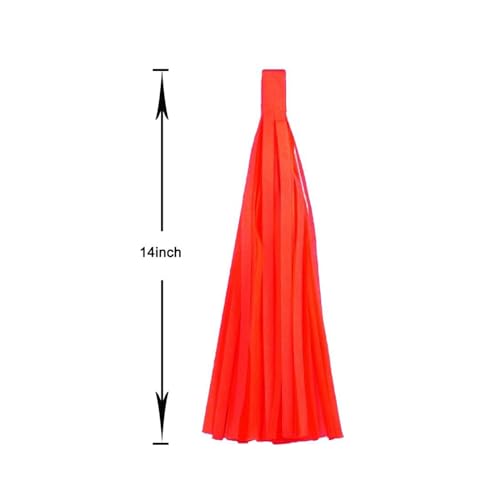 Image of 30pcs Beige,Yellow and Orange Shiny Tassel Garland Banner Tissue Paper Tassels for Party Decorations