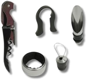 Kit Acessórios para Vinho 5 em 1 com Saca Rolhas Profissional, Ae...
