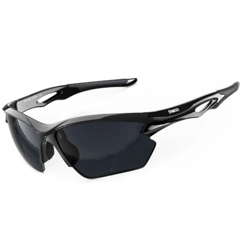 BONDDI Fahrradbrille, Sportbrille f&uuml;r Herren Damen, TR 90 Unbreakable Frame Polarisierte Sportsonnenbrille mit UV400 Schutz, f&uuml;r Radfahren Golf Baseball Laufen Wandern