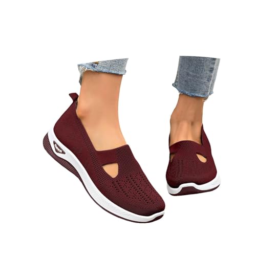 Scarpe Ortopediche Donna - Scarpe Slip On Senza Lacci Morbida Sneakers da Ginnastica Traspirante Antiscivolo Leggere Traspiranti Sneakers da Corsa Casa Estive Comode Camminare