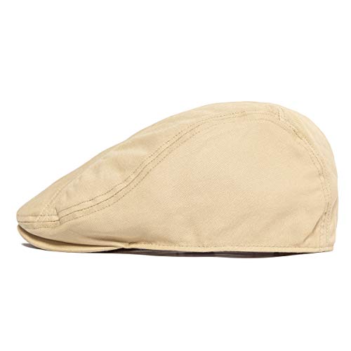 Image of BOTVELA Men Cotton Twill Newsboy Flat Ivy Driving Hat Fitted Cap