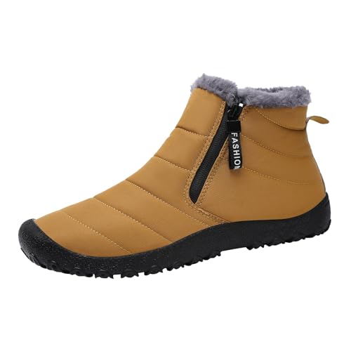 Botas de nieve para hombre, cómodas, antideslizantes, botas de trabajo para hombre, puntera suave, cómodas, botas de senderismo para hombre, botas de invierno para hombre, botas de senderismo para