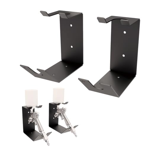 Vakonyx Paint Spray Gun Holder Stand 2-Pack Metal Spray Gun Stand with Tabletop-Mount or Wall-Mount Heavy-Duty Organizer for Body Shop Paint Booth Garage Storage