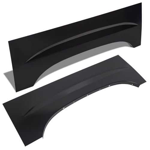 Chanwurmy ORQA86324-WARPURPF90CSGS9907 Wheel Arch Repair Panel Upper Rear Pair 2Pcs Steel Pls See The Pic For Gmc,For Chevy Reference-Size 12-1/4"-Height 37"-Width Black Textured Quarter Panel-Type thumb #1