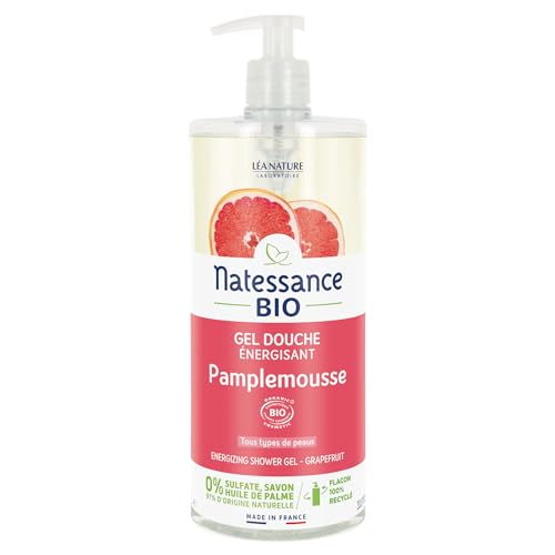 Natessance Organic Cosmetic Bio Grapefruit Shower Gel, 1 Litre
