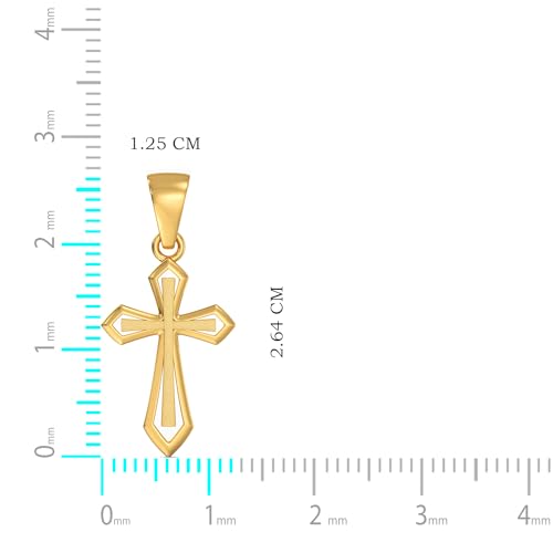 Image of Joyalukkas 22K 916 Purity Sacred Golden Holy Cross Pendant for Unisex