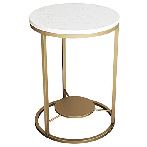 HLL Tables,Home Furniture Small 2-Tier Round Glass Side Tables Living