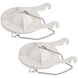 2 Pack 3 Inch Toilet Flappers, Toilet Flapper Replacement Compatible with American Standard 738920-0070A, Long Lasting Flapper Replacement, Water Saving, Easy to Install, White