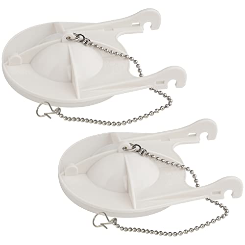 2 Pack 3 Inch Toilet Flappers, Toilet Flapper Replacement Compatible with American Standard 738920-0070A, Long Lasting Flapper Replacement, Water Saving, Easy to Install, White